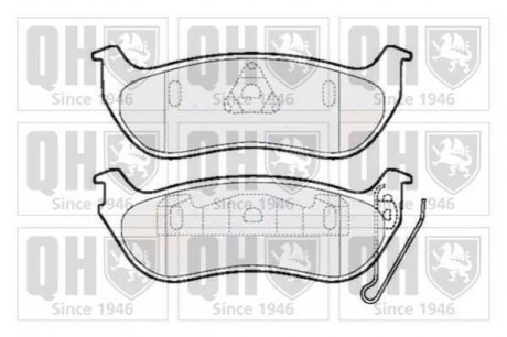 Купити ГАЛЬМІВНІ КОЛОДКИ ДИСКОВІ Jeep Cherokee QUINTON HAZELL bp1500 (фото1) підбір по VIN коду, ціна 917 грн.