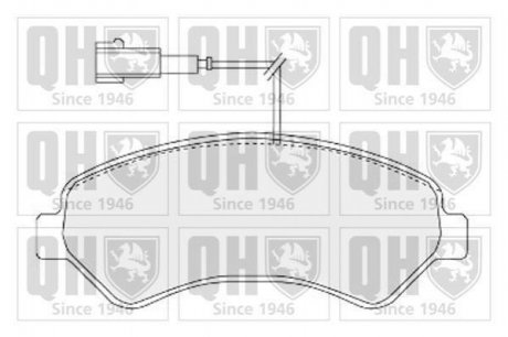 Купить Тормозные колодки дисковые Fiat Ducato, Peugeot Boxer, Citroen Jumper QUINTON HAZELL bp1575 (фото1) подбор по VIN коду, цена 1143 грн.