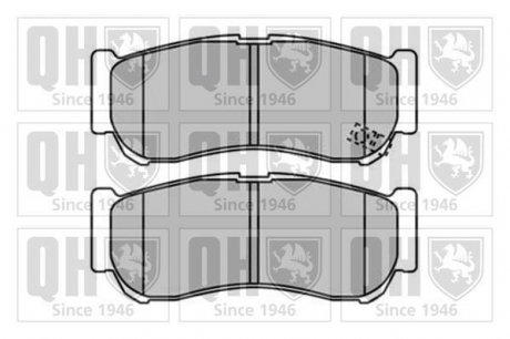 Купити ГАЛЬМІВНІ КОЛОДКИ ДИСКОВІ Hyundai Santa Fe QUINTON HAZELL bp1594 (фото1) підбір по VIN коду, ціна 917 грн.