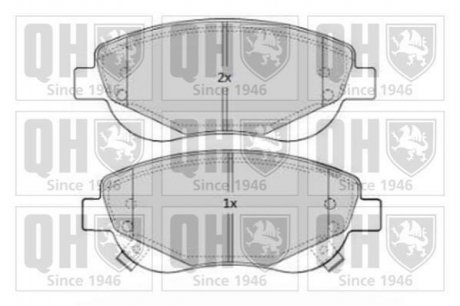 Купити ГАЛЬМІВНІ КОЛОДКИ ДИСКОВІ Toyota Avensis, Verso QUINTON HAZELL bp1683 (фото1) підбір по VIN коду, ціна 1193 грн.