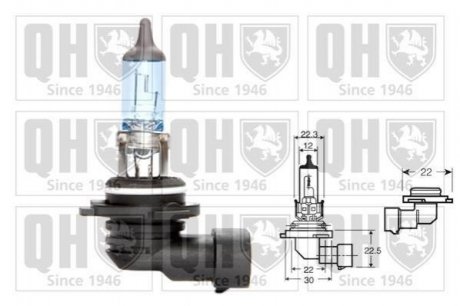 Автомобильная лампа HB4 12V 51W P22d Mitsubishi Outlander, Seat Ibiza, Leon, Hyundai Sonata, Volkswagen Touran, Lexus IS, Mitsubishi Lancer, BMW E91, Toyota Land Cruiser, Mazda Xedos 9, BMW E36 QUINTON HAZELL qbl9006