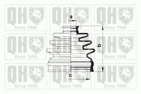 Пыльник приводного вала ZN Daewoo Nexia, Nubira, Lanos QUINTON HAZELL qjb985