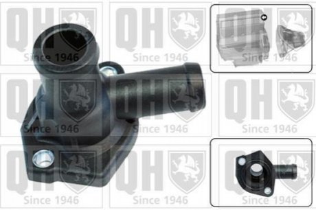 Купити Фланець охолоджуючої рідини Audi 80, 100, Volkswagen Golf, Passat, Scirocco, Corrado, Vento, Seat Toledo, Ibiza, Cordoba, Volkswagen Sharan QUINTON HAZELL qth829cf (фото1) підбір по VIN коду, ціна 202 грн.