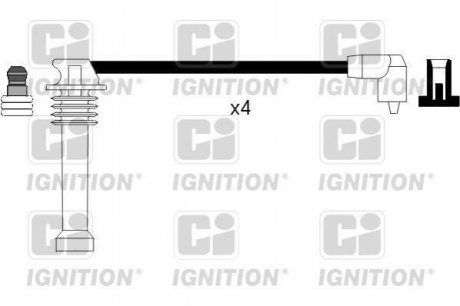 Комплект проводов зажигания Ford Escort, Sierra, Scorpio, Transit QUINTON HAZELL xc710