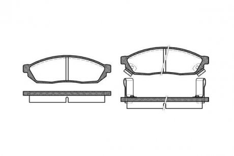 HONDA тормозные колодки передние. CIVIC I (SF) 1300 L 80-83, SUZUKI CARRY (0S) 0.8 (ST90) 80-85 REMSA 0111.02