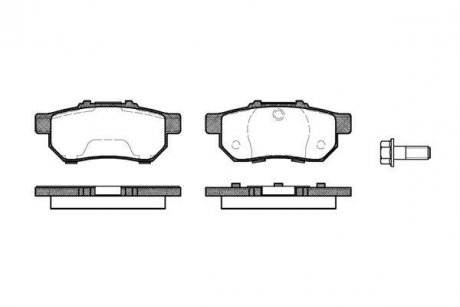 HONDA Тормозные колодки задние Civic 1,5/1,6 90- REMSA 0233.20