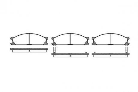 Колодки тормозные дисковые (комплект 4 шт.)) Nissan Patrol, Pathfinder REMSA 0236.02