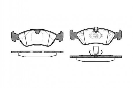 Купити Колодки гальмівні дискові Opel Vectra, Omega, Astra, Kadett REMSA 0286.50 (фото1) підбір по VIN коду, ціна 1026 грн.