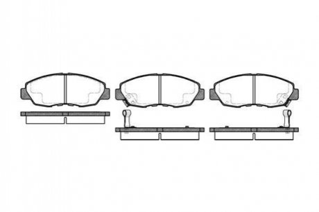 Колодки тормозные дисковые Honda Accord, Civic, CR-V REMSA 0324.02