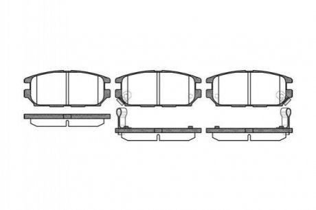 Колодки тормозные дисковые (комплект 4 шт.)) Mitsubishi Galant, Lancer REMSA 0356.12