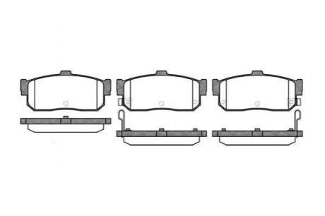 Комплект гальмівних колодок з 4 шт. дисків Nissan Sunny, Primera, Almera REMSA 0366.22