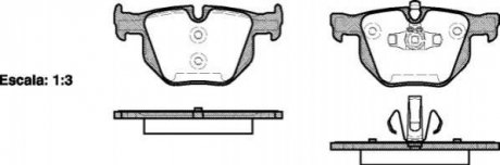 Комплект тормозных колодок из 4 шт. дисков BMW E91, E90, E93, E92, X1 REMSA 0381.70