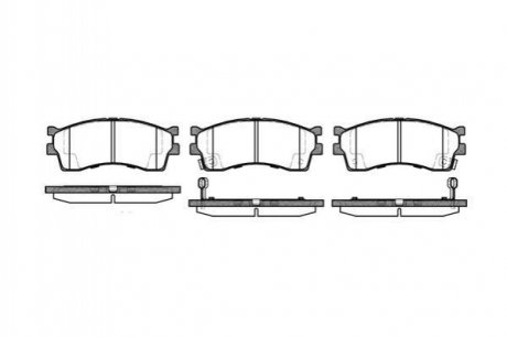 Колодки тормозные дисковые KIA Clarus, Rio, Carens, Shuma REMSA 0415.32