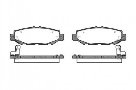 Купити Колодки гальмівні дискові Lexus LS, GS, IS REMSA 0424.04 (фото1) підбір по VIN коду, ціна 1051 грн.