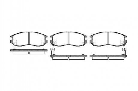 Колодки гальмівні дискові Mitsubishi Colt, Lancer, Galant, Outlander REMSA 0460.02