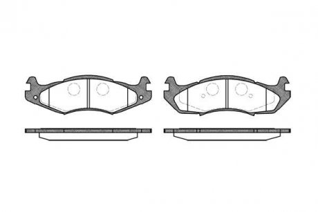 Колодки тормозные дисковые (комплект 4 шт.)) Jeep Wrangler, Cherokee REMSA 0463.00