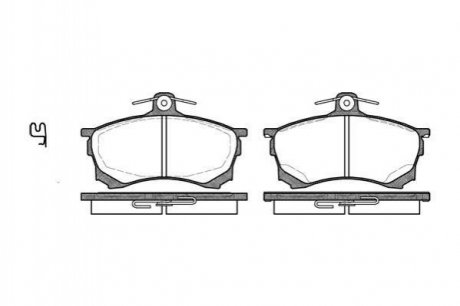 Колодки гальмівні дискові Mitsubishi Carisma REMSA 0582.00