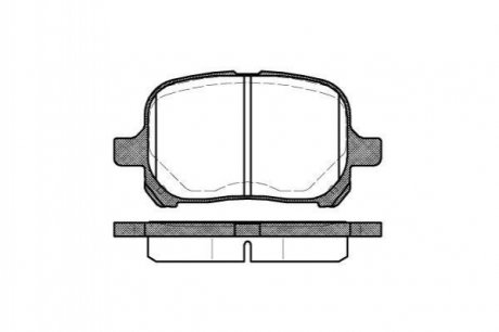 Комплект гальмівних колодок з 4 шт. дисків Lexus RX, Toyota Highlander REMSA 0621.00