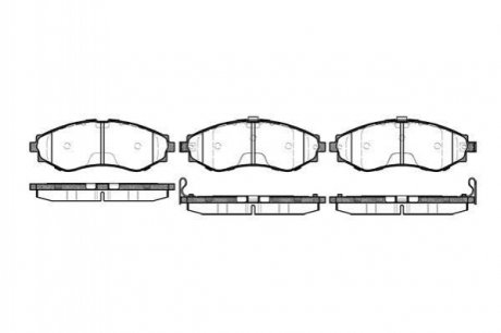 Колодки тормозные дисковые Chevrolet Tacuma, Evanda, Epica REMSA 0645.32