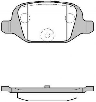 Колодки гальмівні дискові Fiat Panda, Lancia Musa, Fiat Punto, 500, Citroen Nemo, Peugeot Bipper REMSA 0727.00