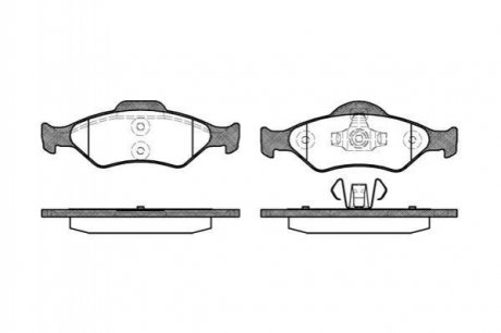 Колодки тормозные дисковые Ford Escort, Orion REMSA 0765.00