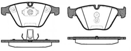 Купить Колодки тормозные дисковые BMW E60, E61, E63, E64, E90, E91, E92, E93, X1 REMSA 0857.30 (фото1) подбор по VIN коду, цена 1163 грн.