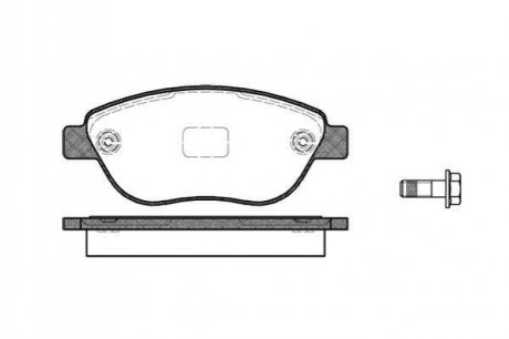 Купить Колодки тормозные дисковые Fiat Doblo, Citroen C3, Lancia Musa, Citroen C4, Xsara, Peugeot 207, Lancia Delta, Fiat 500 REMSA 0859.10 (фото1) подбор по VIN коду, цена 1189 грн.