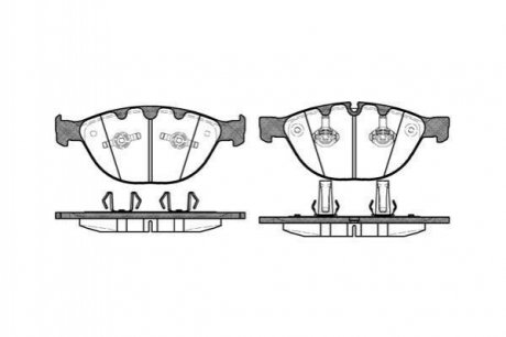 Комплект гальмівних колодок з 4 шт. дисків BMW E65, E66, E60, E61, E64, E63 REMSA 0958.10