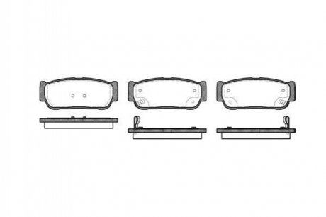 Комплект гальмівних колодок з 4 шт. дисків KIA Sorento, SsangYong Rexton, Kyron REMSA 1063.02