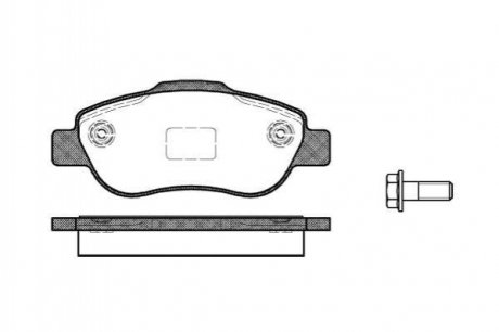 Колодки тормозные передние дисковые FIAT Panda 03-12,PANDA (169) 03-н.в.,PANDA Van (169) 04-н.в. Fiat Panda REMSA 1100.00