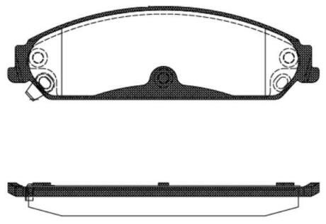 CHRYSLER гальмівні колодки передн.300C 04- REMSA 1128.04