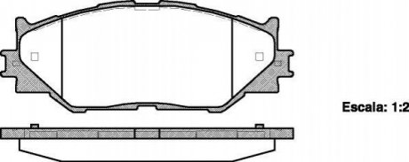Комплект тормозных колодок из 4 шт. дисков Lexus IS REMSA 1201.00