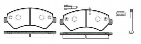 Комплект гальмівних колодок з 4 шт. дисків Fiat Ducato REMSA 1275.12