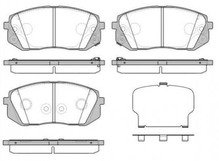 Купить Колодки тормозные дисковые Hyundai Sonata REMSA 1302.52 (фото1) подбор по VIN коду, цена 1270 грн.