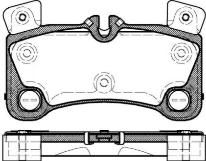 Купить Колодки тормозные дисковые Audi Q7, Porsche Cayenne, Volkswagen Touareg REMSA 1346.00 (фото1) подбор по VIN коду, цена 1636 грн.