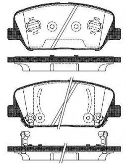 Комплект тормозных колодок из 4 шт. дисков Hyundai Genesis, KIA Optima, Ceed REMSA 1398.02