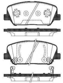 Купить Комплект тормозных колодок из 4 шт. дисков Hyundai Genesis, KIA Optima, Ceed REMSA 1398.02 (фото1) подбор по VIN коду, цена 1099 грн.