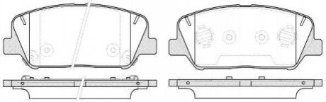 Купити Колодки гальмівні дискові Hyundai I30, Genesis, KIA Ceed, Cerato, Hyundai Veloster, KIA Pro Ceed REMSA 1398.12 (фото1) підбір по VIN коду, ціна 1029 грн.