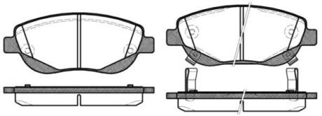 TOYOTA Тормоз. колодки передние. AVENSIS (T27) 2.2 D-4D (ADT271, ADT271R) 08-18 REMSA 1448.02