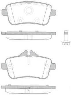 DB тормозные колодки передние. W166 M/GL-Class REMSA 1503.10