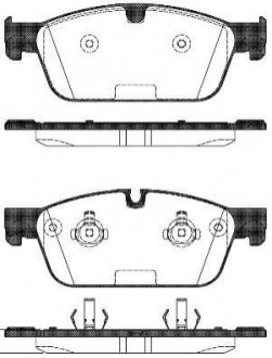 Комплект тормозных колодок из 4 шт. дисков Mercedes M-Class, GL-Class, GLE-Class, GLS-Class REMSA 1511.00