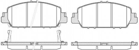 Комплект тормозных колодок из 4 шт. дисков Honda Accord, HR-V REMSA 1548.02