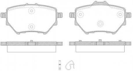 Комплект тормозных колодок из 4 шт. дисков Citroen C4, Peugeot 308, Citroen Berlingo REMSA 1562.00