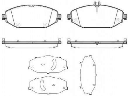 Колодки гальмівні дискові Mercedes W205, S205, C205, S213, W213, C124, C207, C238, A124, A207, A238 REMSA 1618.00