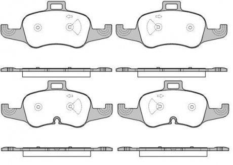 Колодки гальмівні дискові (комплект 4 шт) Audi TT REMSA 1653.00