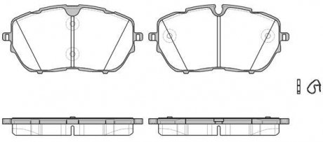 PEUGEOT КОЛОДКИ ГАЛЬМІВНІ ПЕРЕДНІ 308 II 2.0 GT BlueHDi 180 14-21, 508 II 2.0 BlueHDI 160 18- REMSA 1654.00