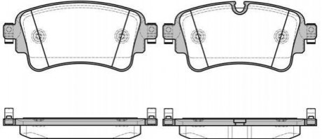 Купити Комплект гальмівних колодок з 4 шт. дисків Audi Q7, A4 REMSA 1669.08 (фото1) підбір по VIN коду, ціна 1027 грн.