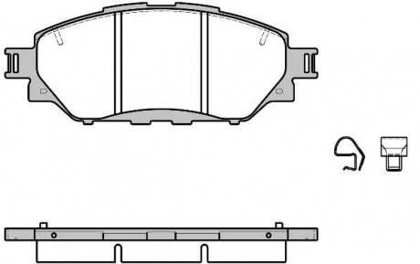 TOYOTA ТОРМОЗНЫЕ КОЛОДКИ HILUX VIII 2.4 D 4WD 15- REMSA 1671.04