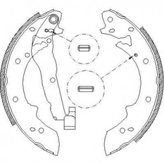 Колодки тормозные барабанные BMW E30, Renault 21, Peugeot 405, Volvo 340, Renault Safrane, Suzuki Vitara, Renault Espace, Clio REMSA 4027.01