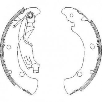 Колодки гальмівні барабанні Fiat Punto, Lancia Musa, Fiat Grande Punto, Opel Corsa, Citroen Nemo, Peugeot Bipper REMSA 4041.01